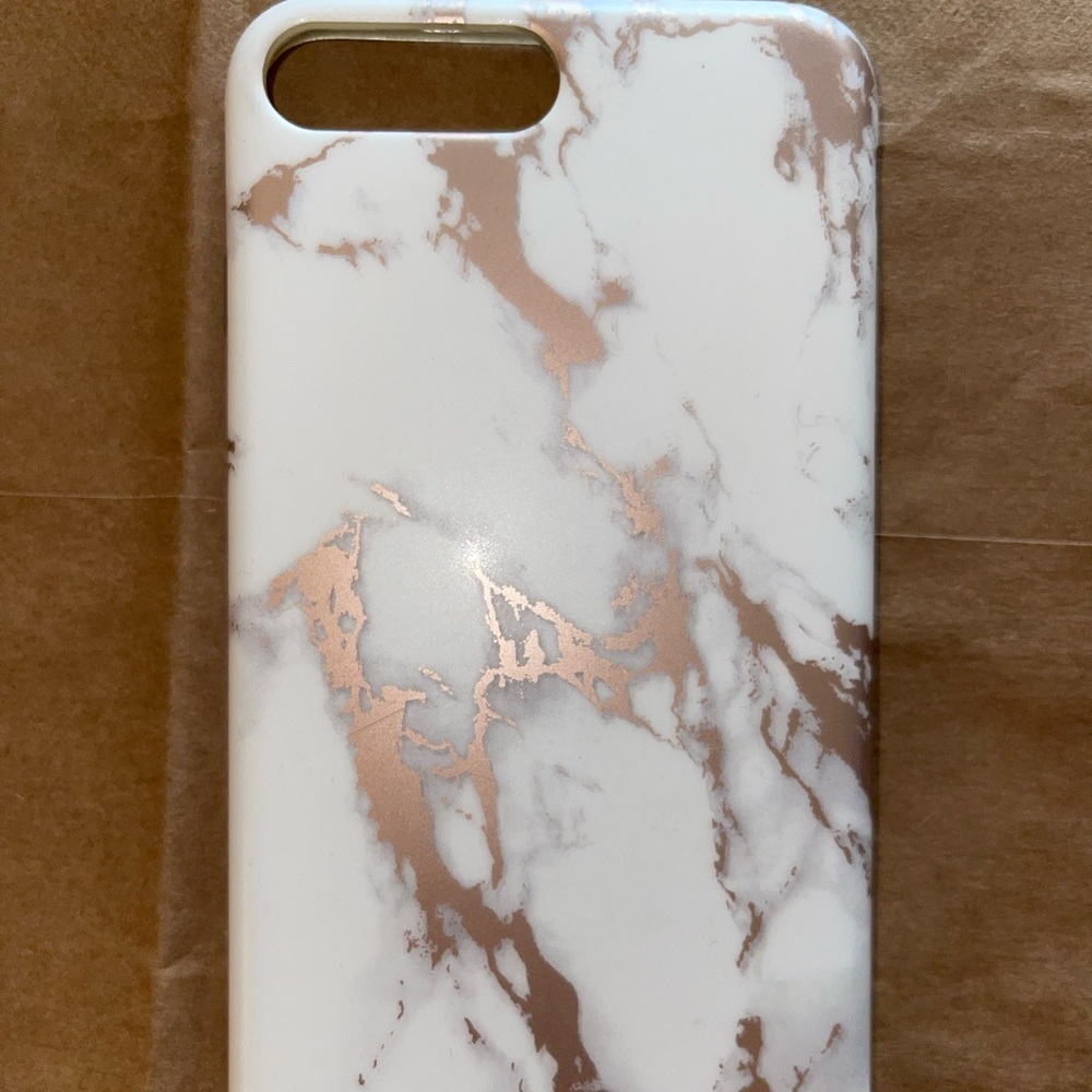 White and rose gold marble iPhone 8 Plus case